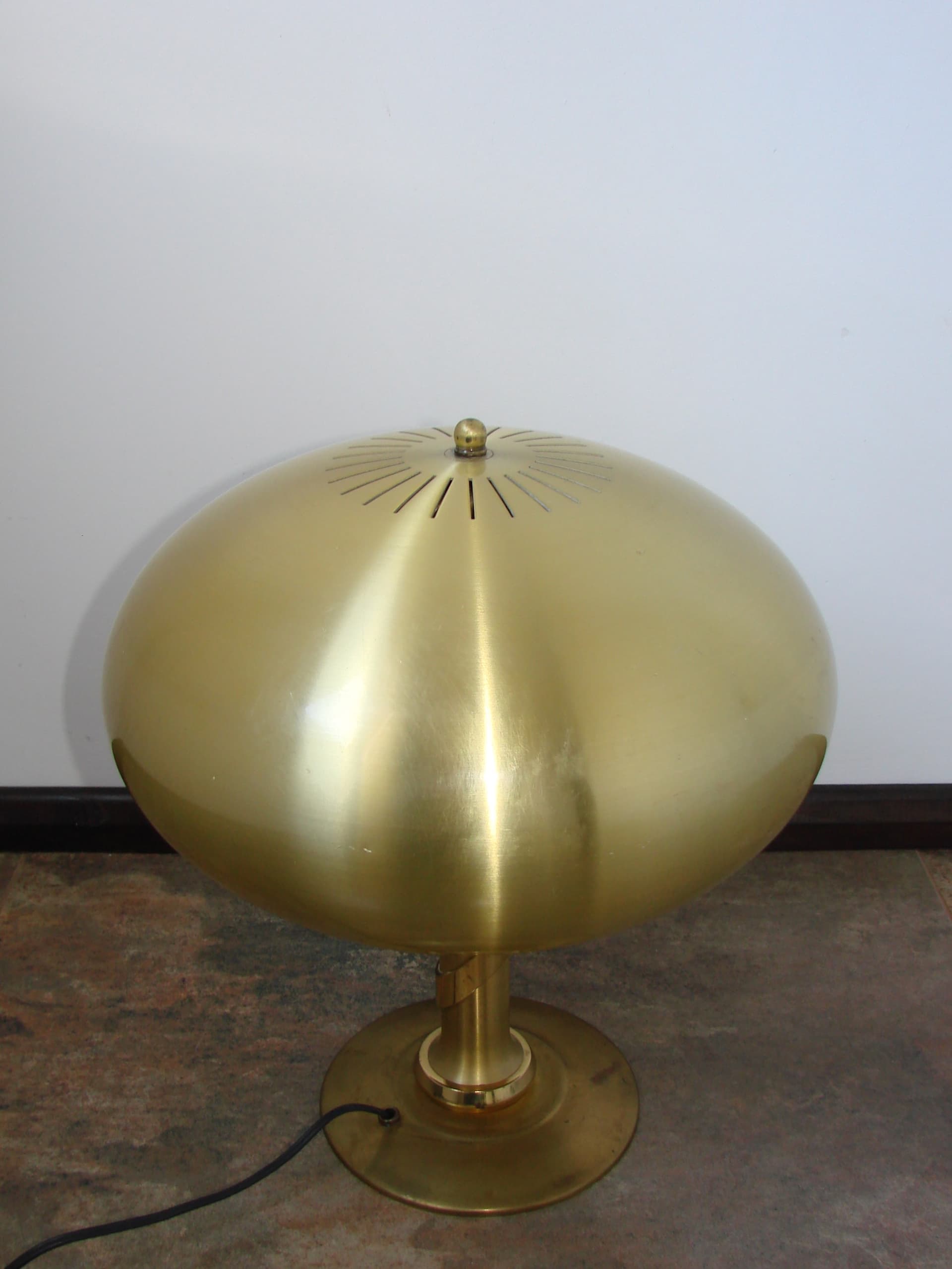 Table lamp Mushroom, gold, brass aluminium, 1970s - 299481