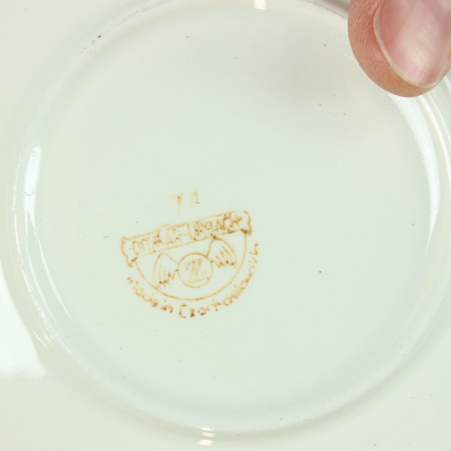 Zestaw sześciu filiżanek ze spodkami, Art Deco, kremowa biel, porcelana, Czechosłowacja, lata 40. - 299553