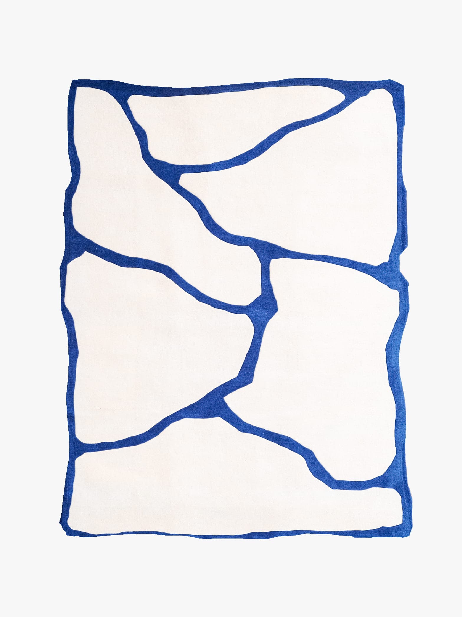 Dywan FISSURES 180cm x 240cm, wełna, biały, niebieski, Tapis Atelier - 299621
