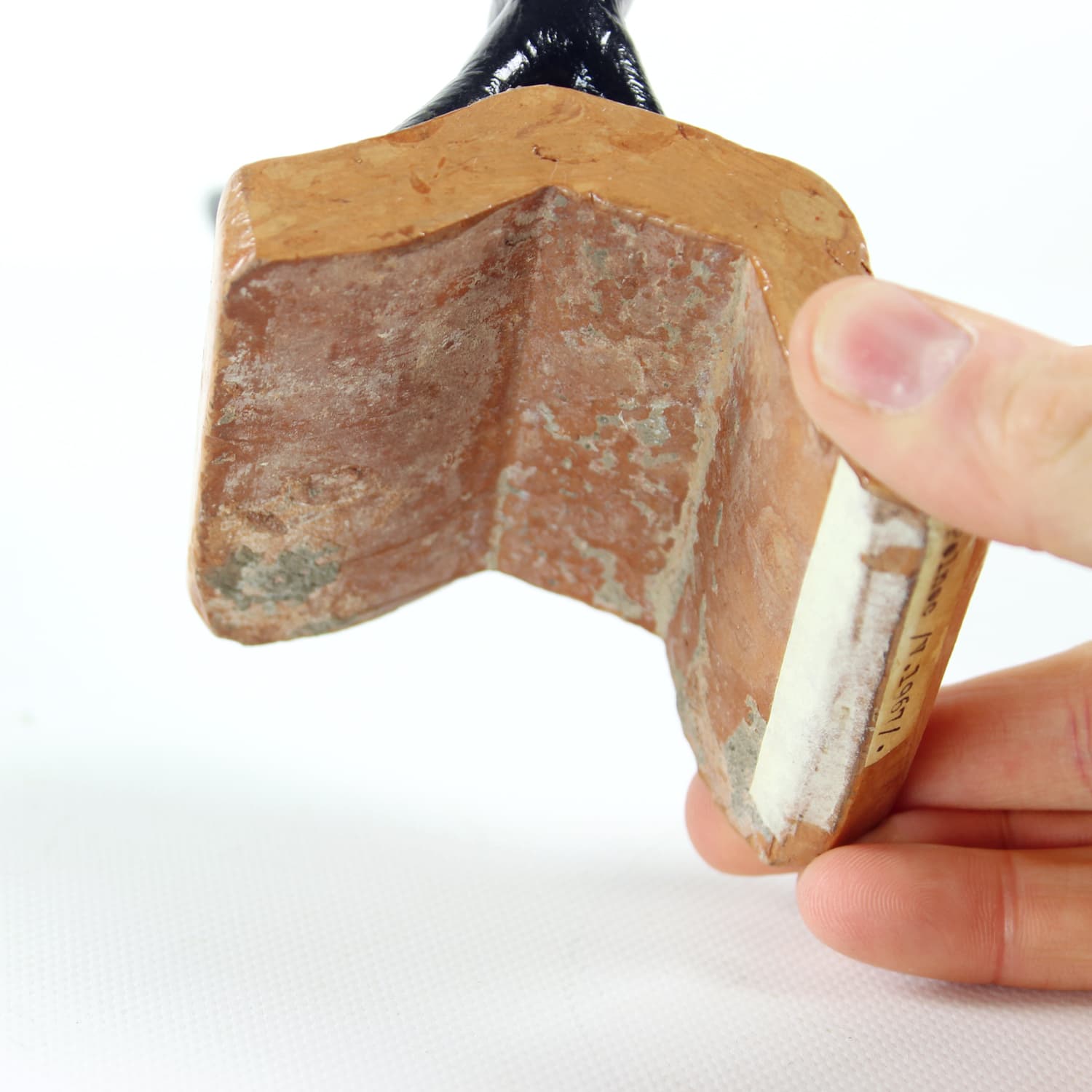 Rzeźba abstrakcyjna, ceramika czarna i terakota, aut. Pelnec, lata 60. - 299641