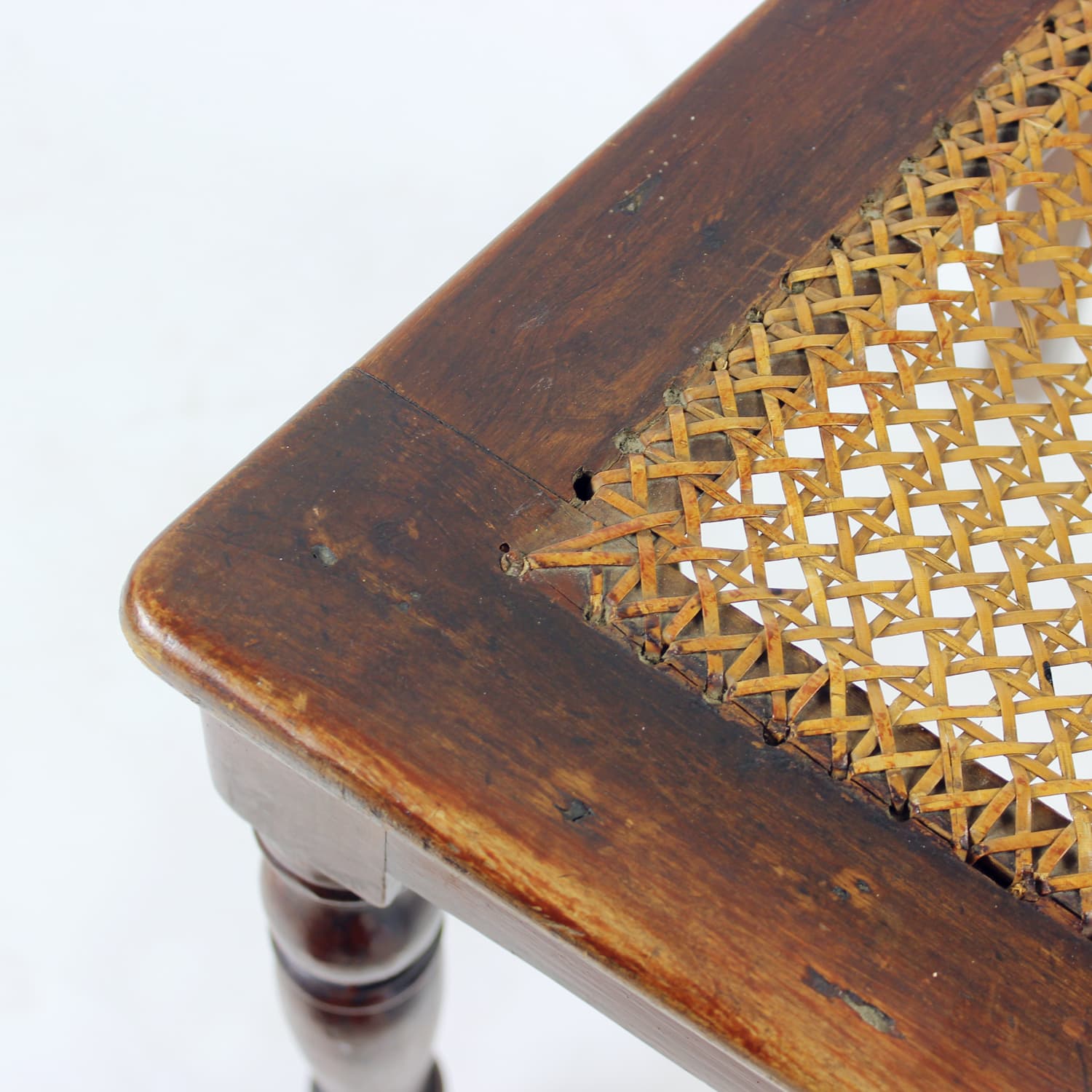 Krzesło, dąb brązowy, plecionka trzcinowa beżowa, Czechosłowacja, początek XX w. - 299660