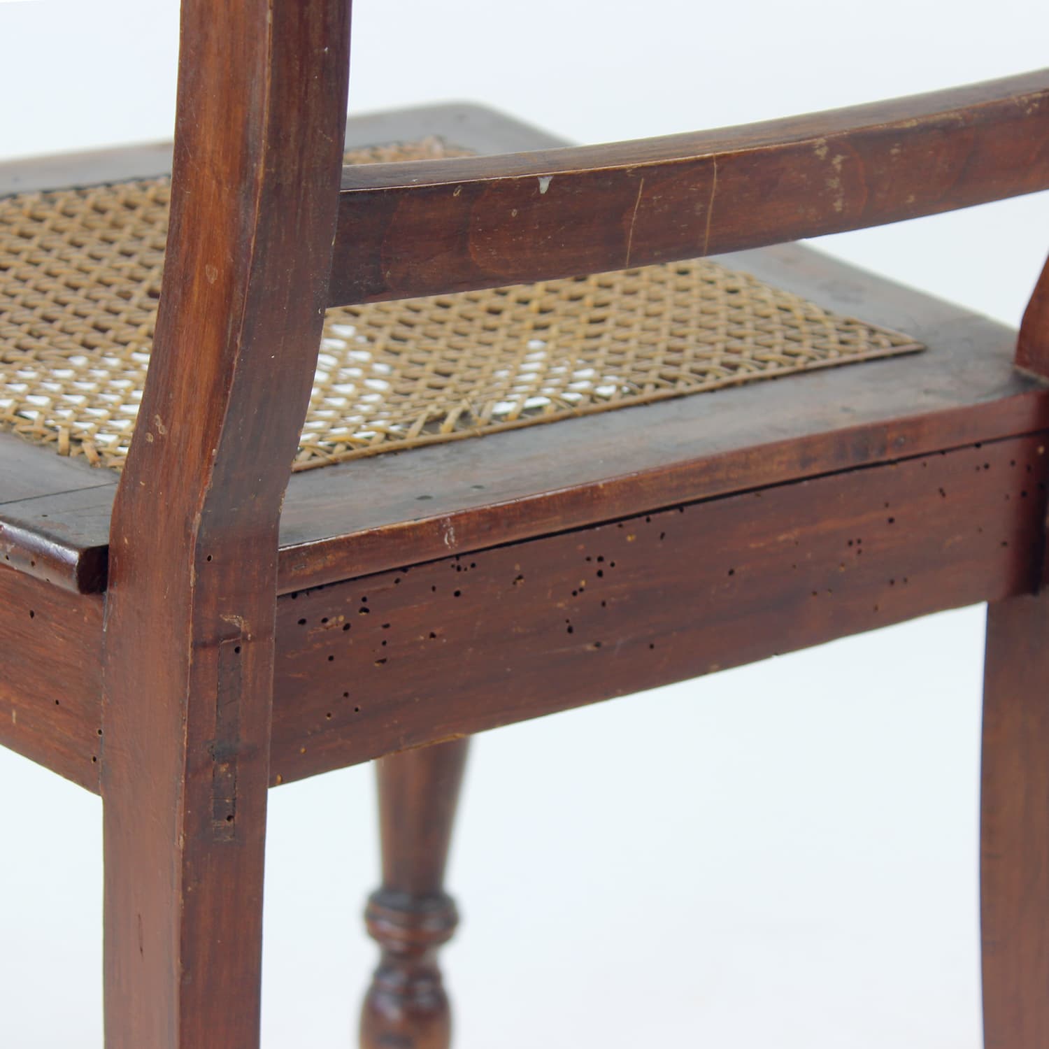 Krzesło, dąb brązowy, plecionka trzcinowa beżowa, Czechosłowacja, początek XX w. - 299656