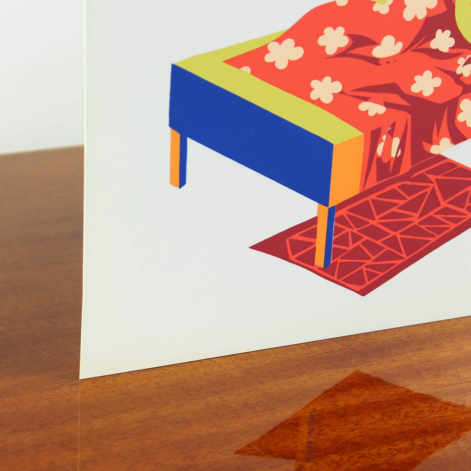 Panel ścienny, Pop Art, czerwony niebieski żółty pomarańczowy zielony biały, plastik, Czechosłowacja, lata 60. - 299689