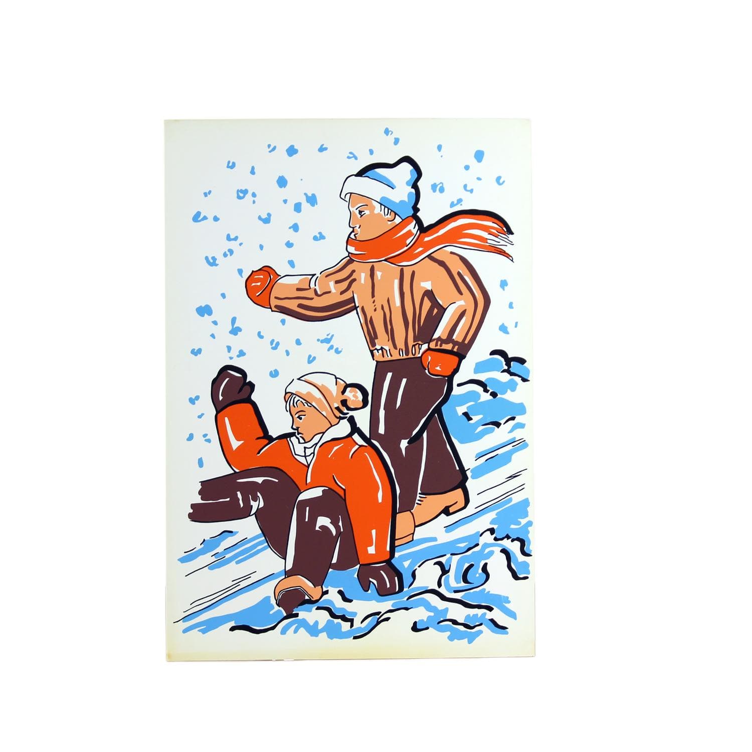 Panel ścienny Pop Art, biały pomarańczowy brązowy niebieski, plastik, Czechosłowacja, lata 60.