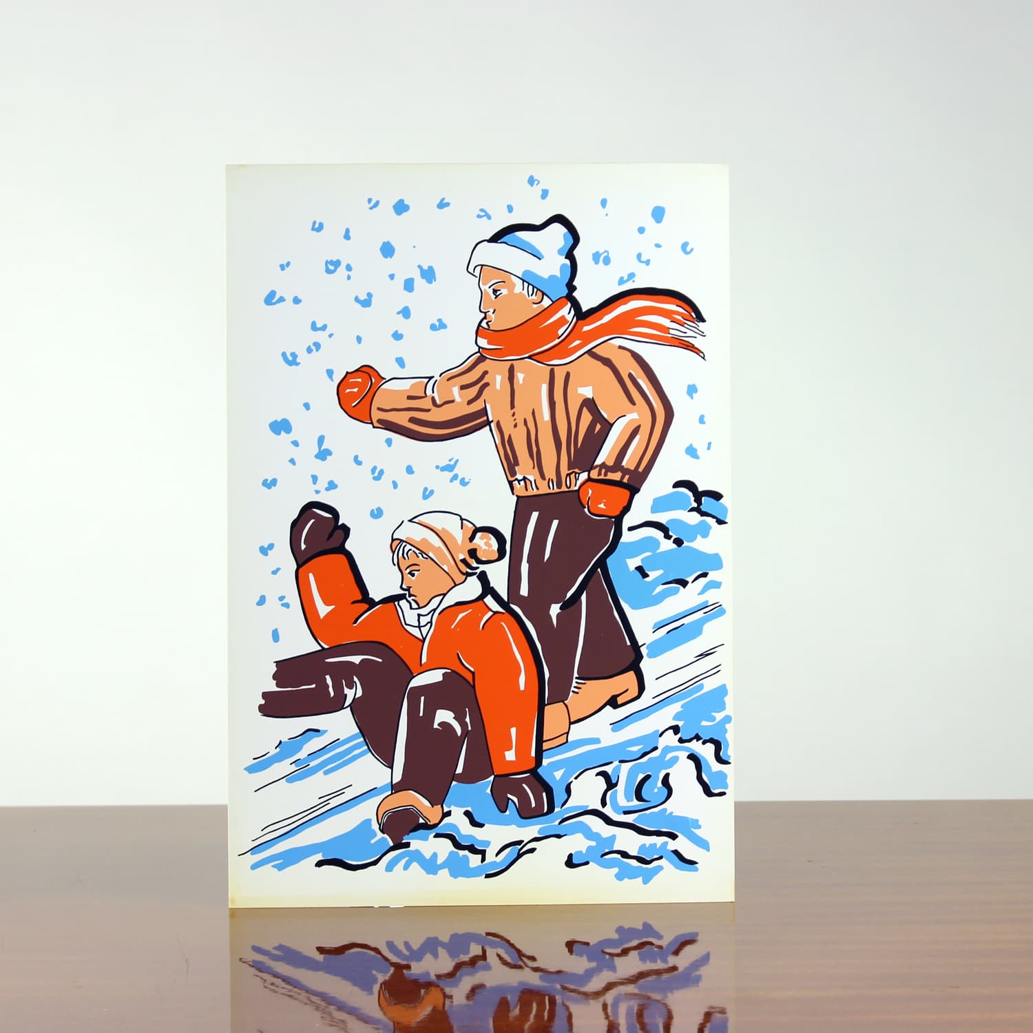 Panel ścienny Pop Art, biały pomarańczowy brązowy niebieski, plastik, Czechosłowacja, lata 60. - 299698