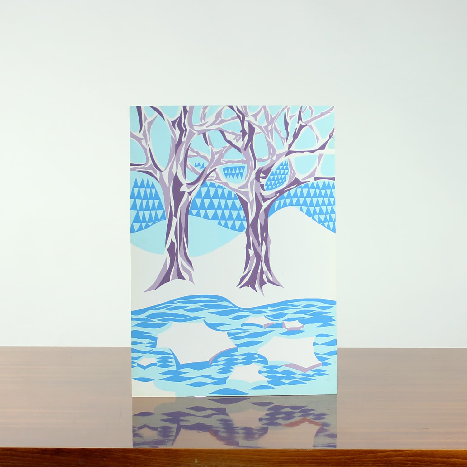 Panel ścienny Pop Art, niebieski biały fioletowy zielony, plastik, Czechosłowacja, lata 60. - 299714