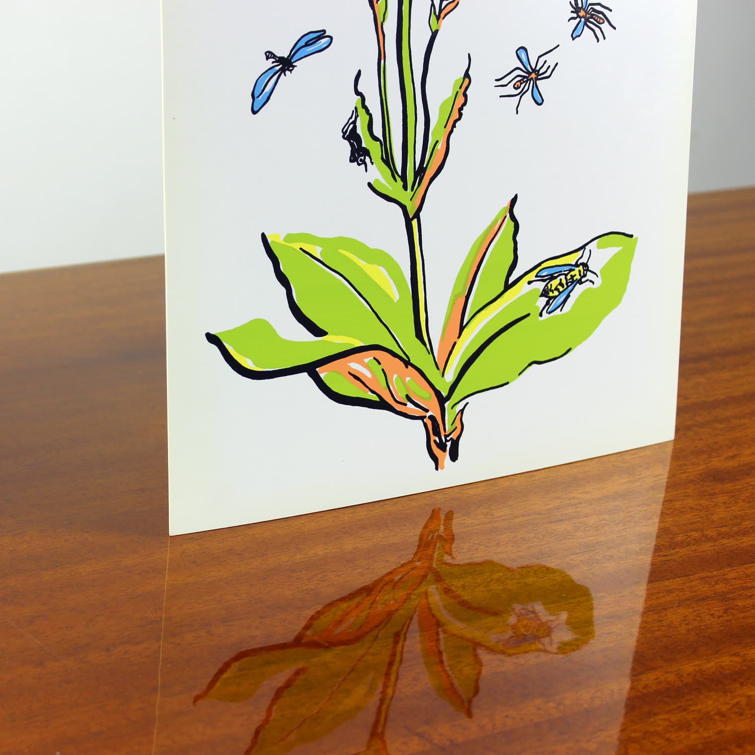 Panel ścienny Pop-Art, biały żółty zielony niebieski czarny, plastik, Czechosłowacja, lata 60. - 299724