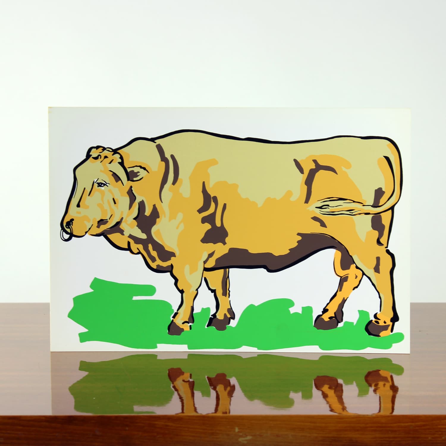 Panel ścienny Pop Art, żółty ochra, plastik, Czechosłowacja, lata 60. - 299746