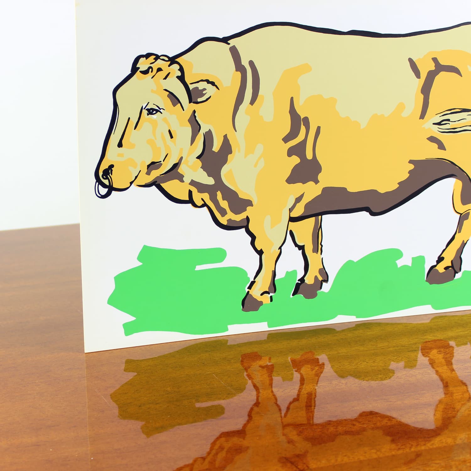 Panel ścienny Pop Art, żółty ochra, plastik, Czechosłowacja, lata 60. - 299747