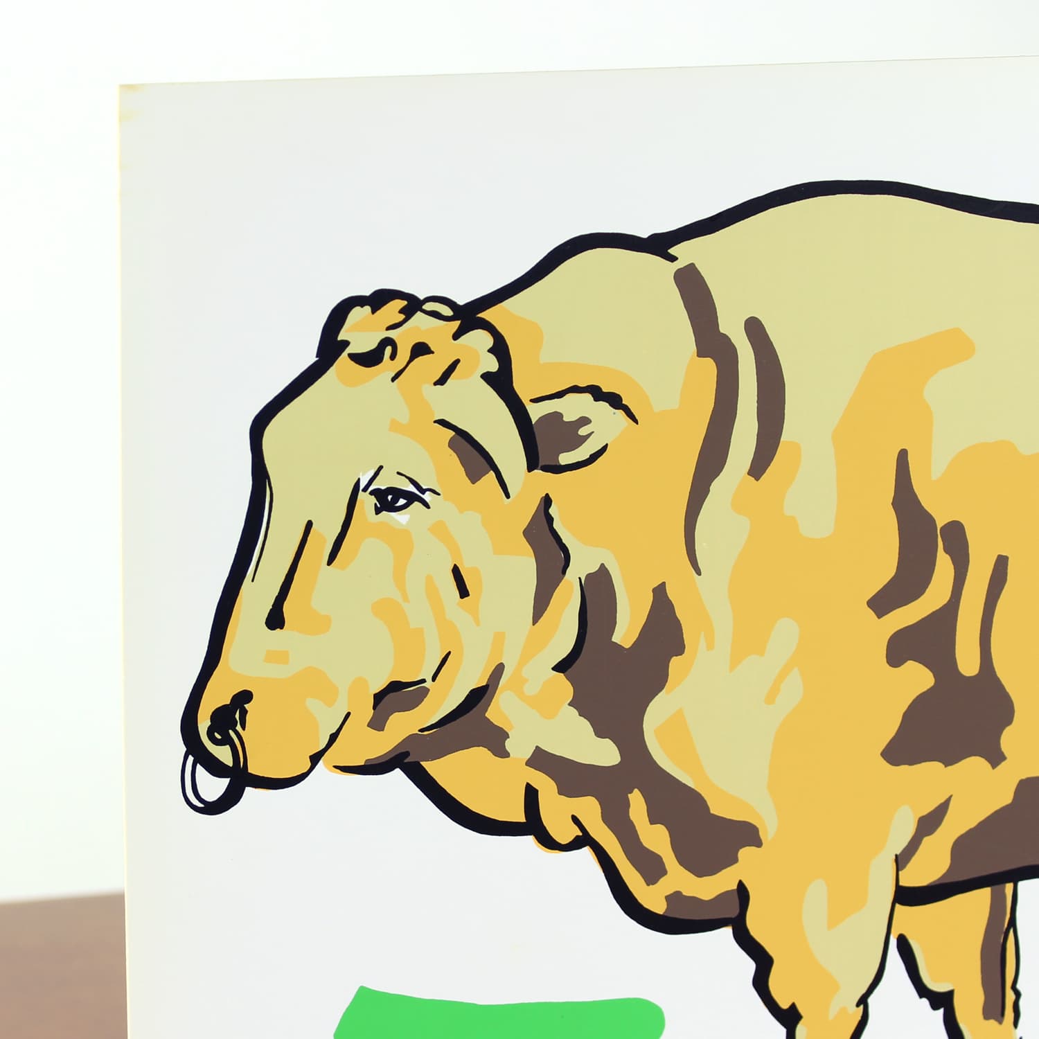 Panel ścienny Pop Art, żółty ochra, plastik, Czechosłowacja, lata 60. - 299743