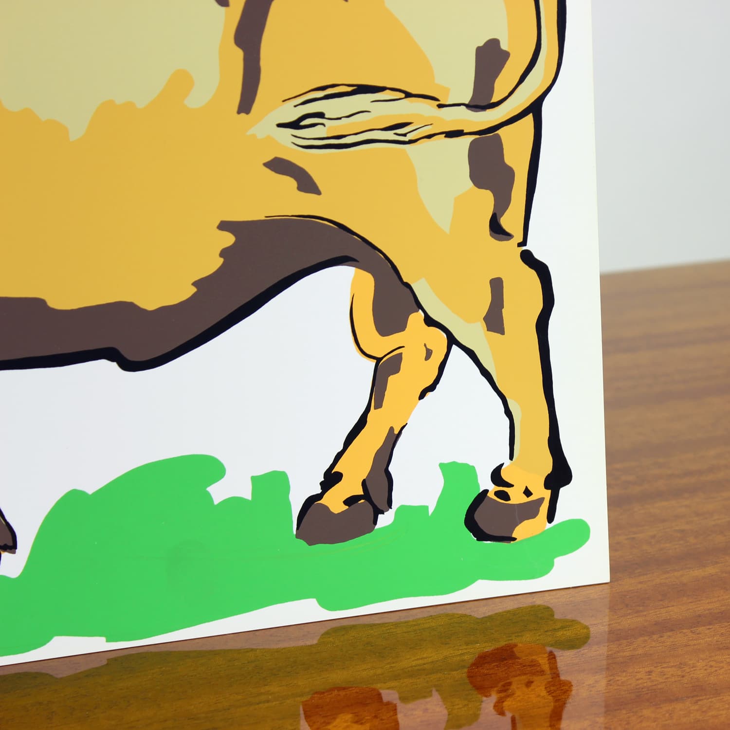 Panel ścienny Pop Art, żółty ochra, plastik, Czechosłowacja, lata 60. - 299745