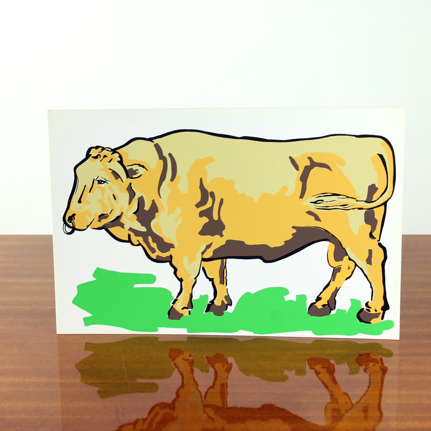 Panel ścienny Pop Art, żółty ochra, plastik, Czechosłowacja, lata 60. - 299744