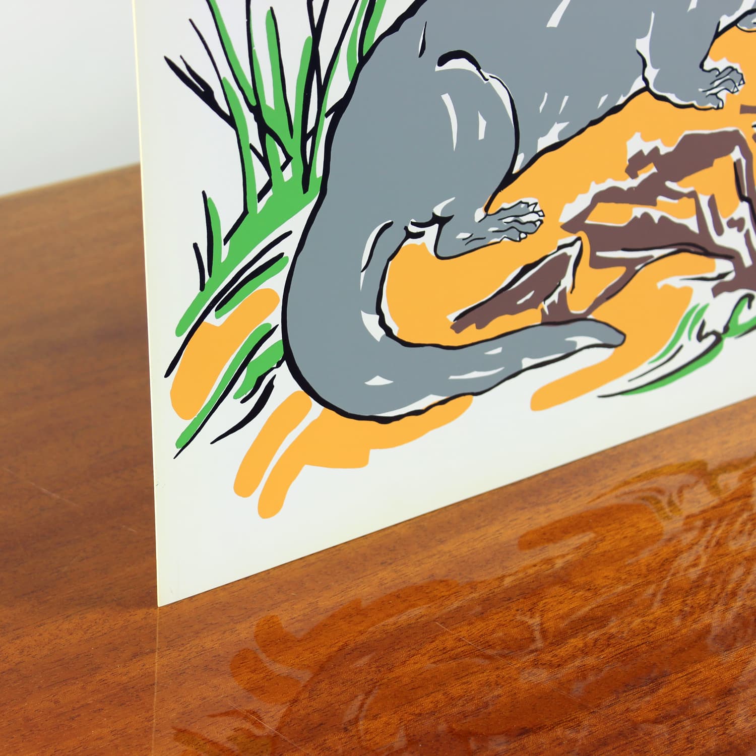 Panel ścienny Pop Art, szary biały czarny brązowy zielony żółty, plastik, Czechosłowacja, lata 60. - 299751