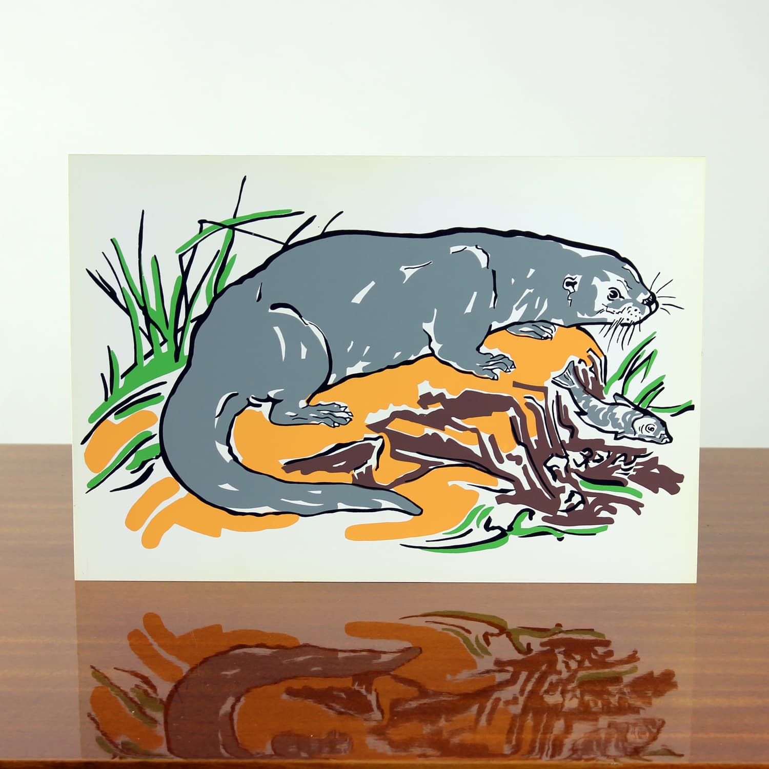 Panel ścienny Pop Art, szary biały czarny brązowy zielony żółty, plastik, Czechosłowacja, lata 60. - 299749