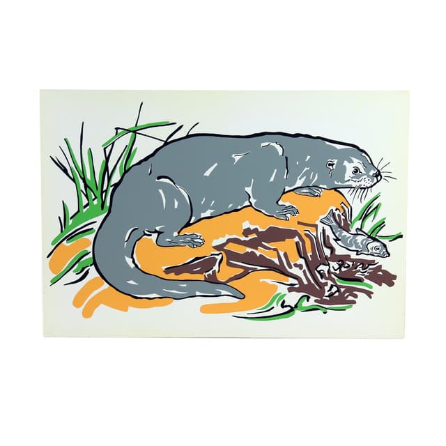 Panel ścienny Pop Art, szary biały czarny brązowy zielony żółty, plastik, Czechosłowacja, lata 60. - WYMIARY