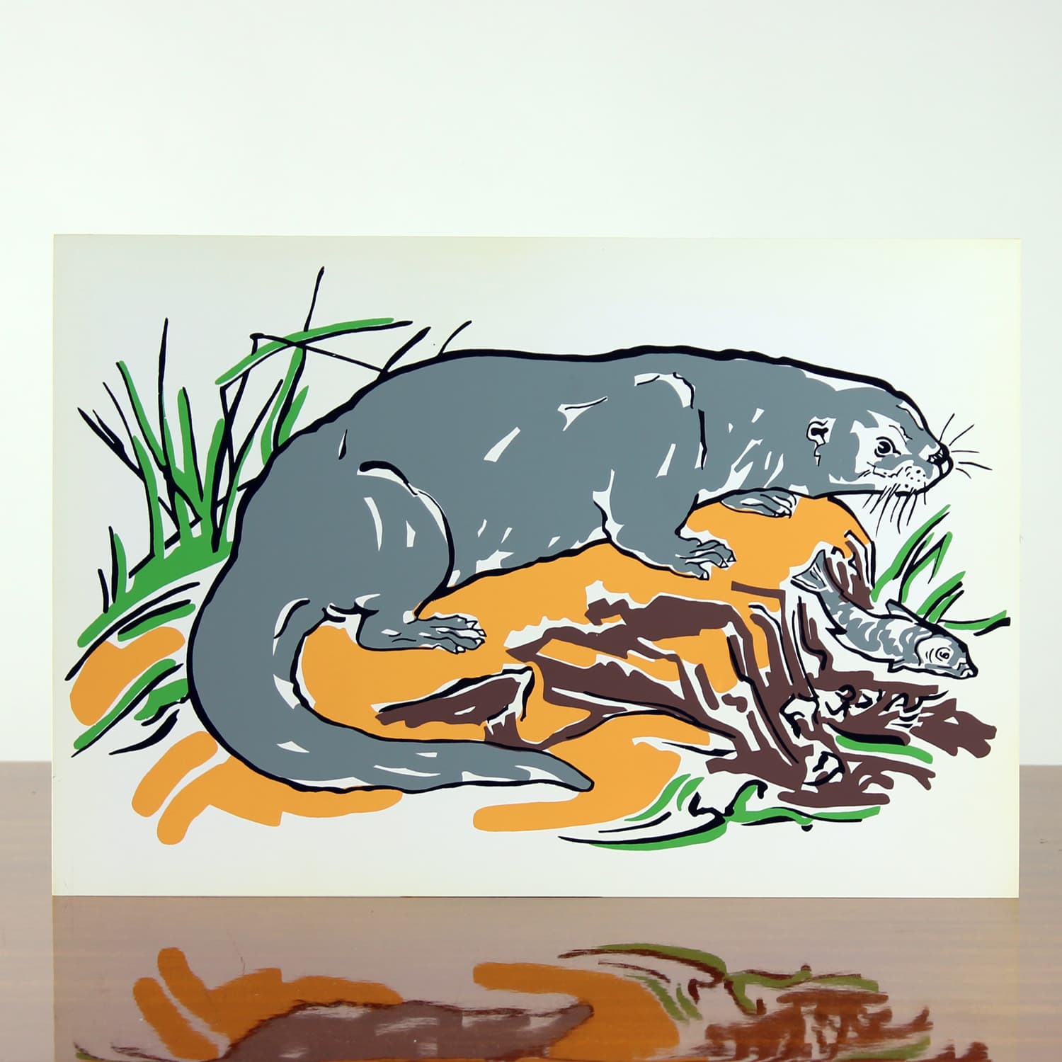 Panel ścienny Pop Art, szary biały czarny brązowy zielony żółty, plastik, Czechosłowacja, lata 60. - 299750