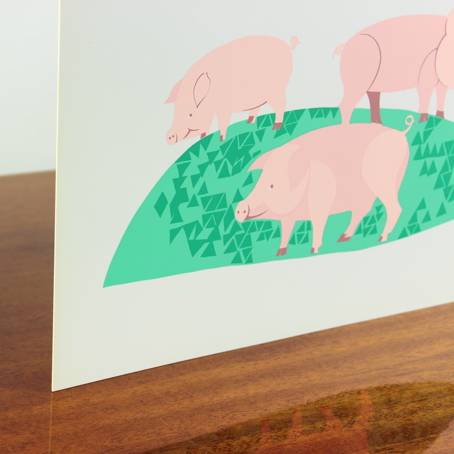 Panel ścienny Pop Art, różowy zielony biały, plastik, Czechosłowacja, lata 60. - 299764