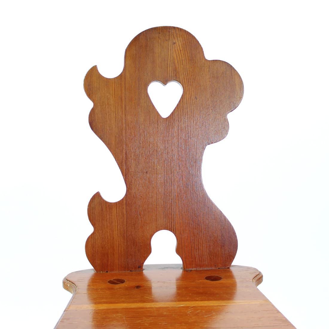 Krzesło jadalniane folk, modrzew brązowy, Czechosłowacja, lata 70. - 299776