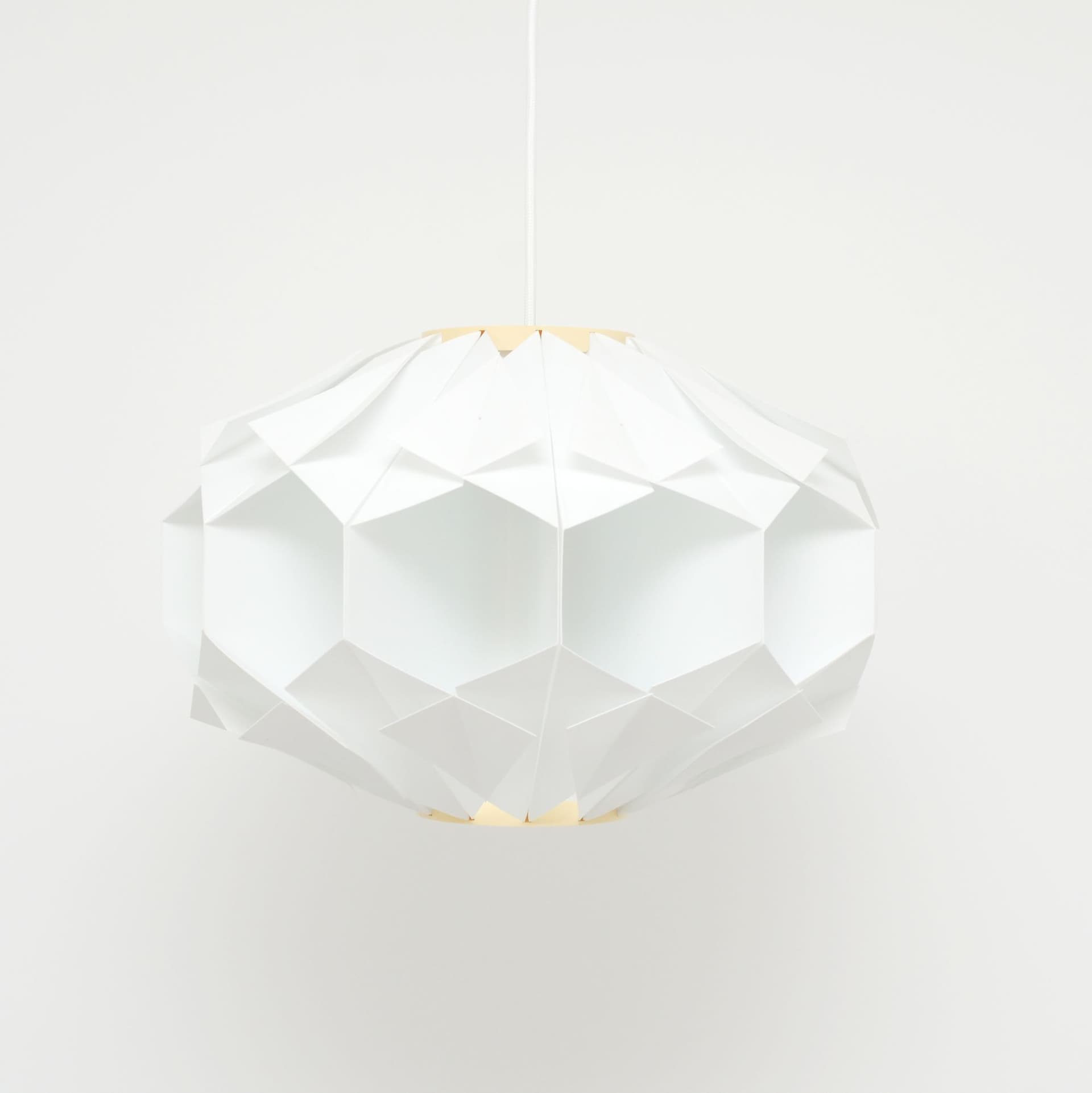 Lampa wisząca, biały, tworzywo, proj. L. Schiøler, Dania, lata 70. - 299826