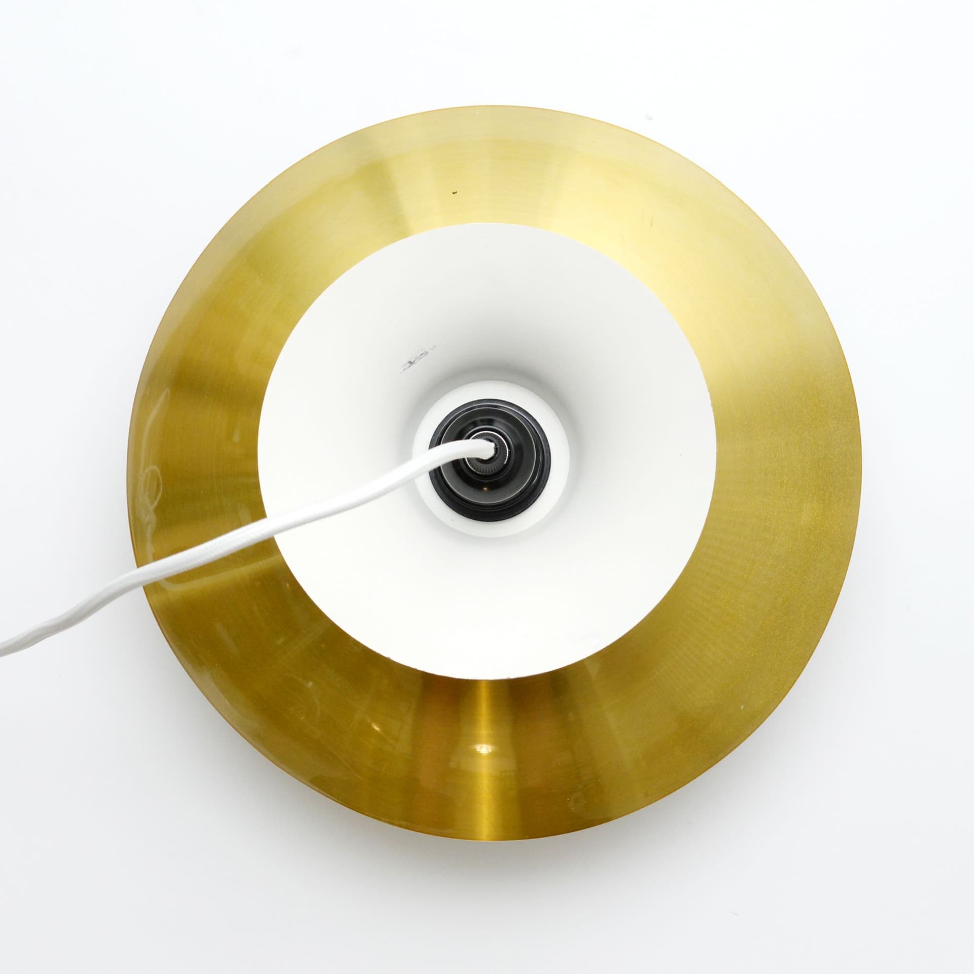 Lampa wisząca, złoty, aluminium, Dania, lata 70. - 299839