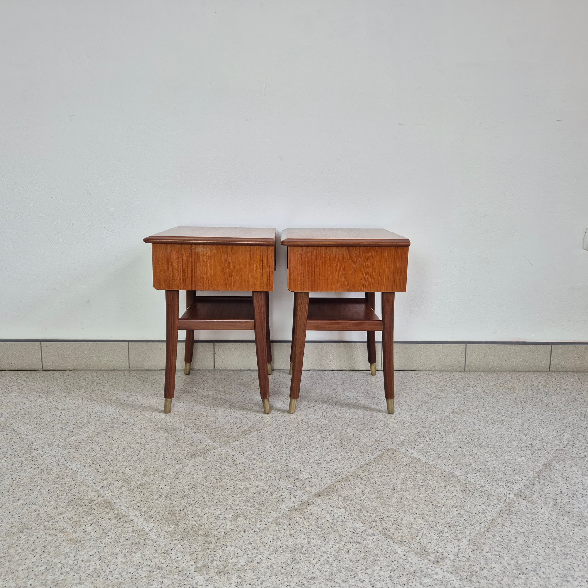 Para szafek nocnych, teak brązowy, Norwegia, lata 60. - 299904