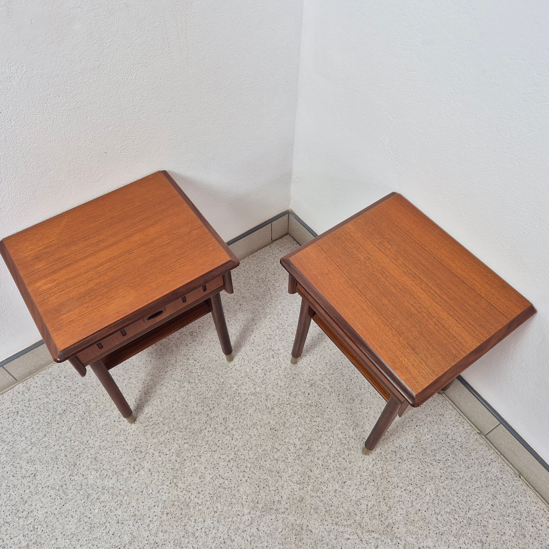 Para szafek nocnych, teak brązowy, Norwegia, lata 60. - 299908