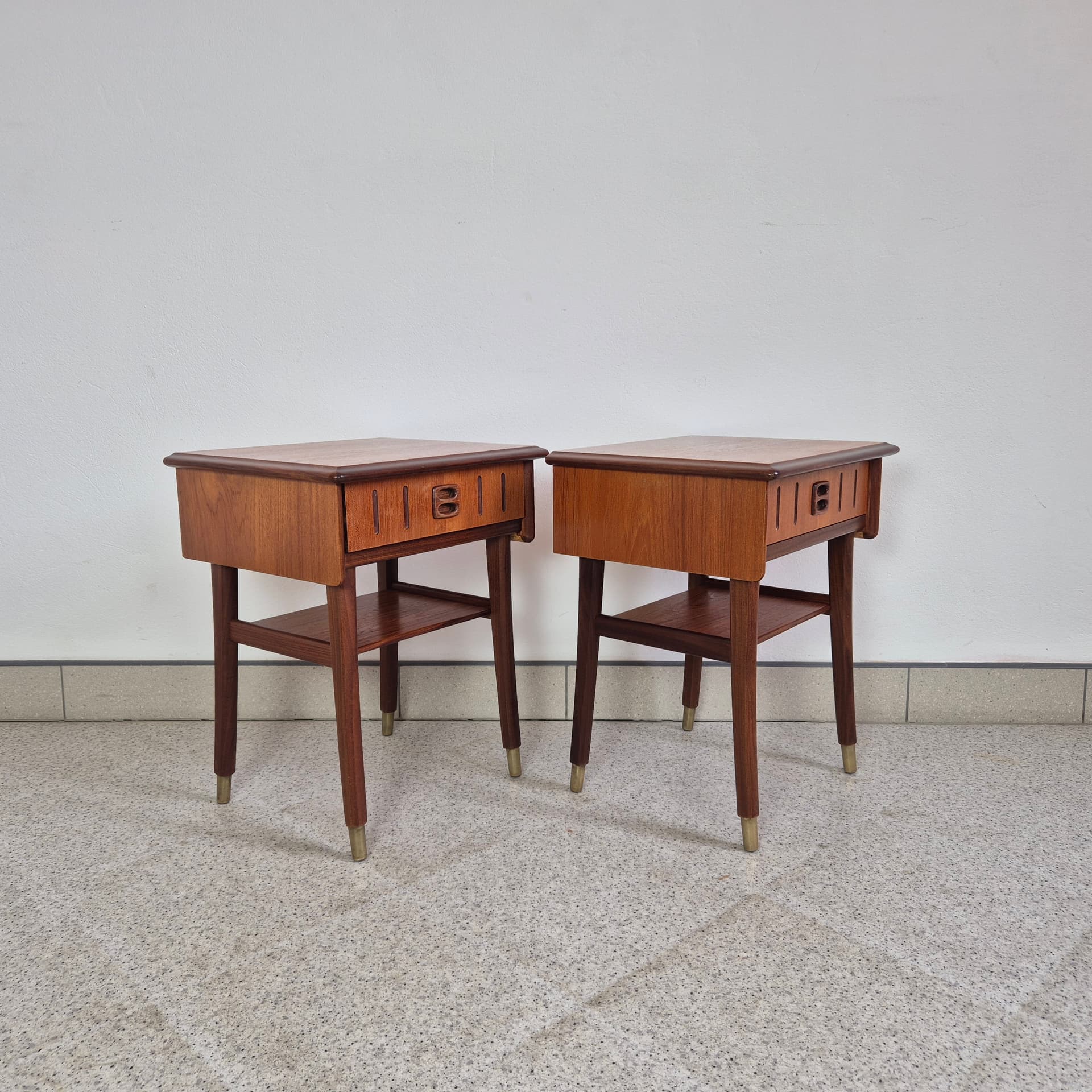 Para szafek nocnych, teak brązowy, Norwegia, lata 60. - 299900
