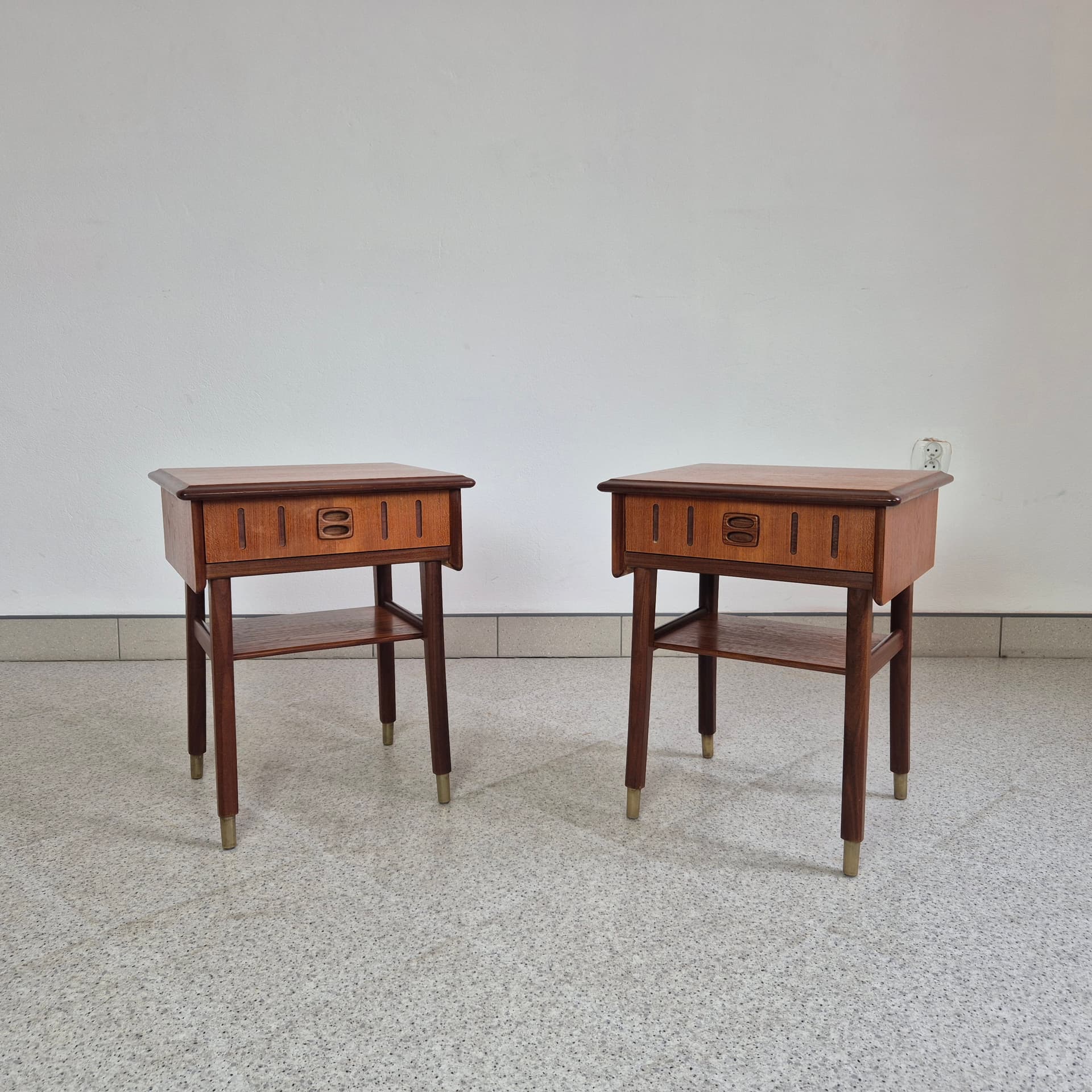 Para szafek nocnych, teak brązowy, Norwegia, lata 60. - 299898