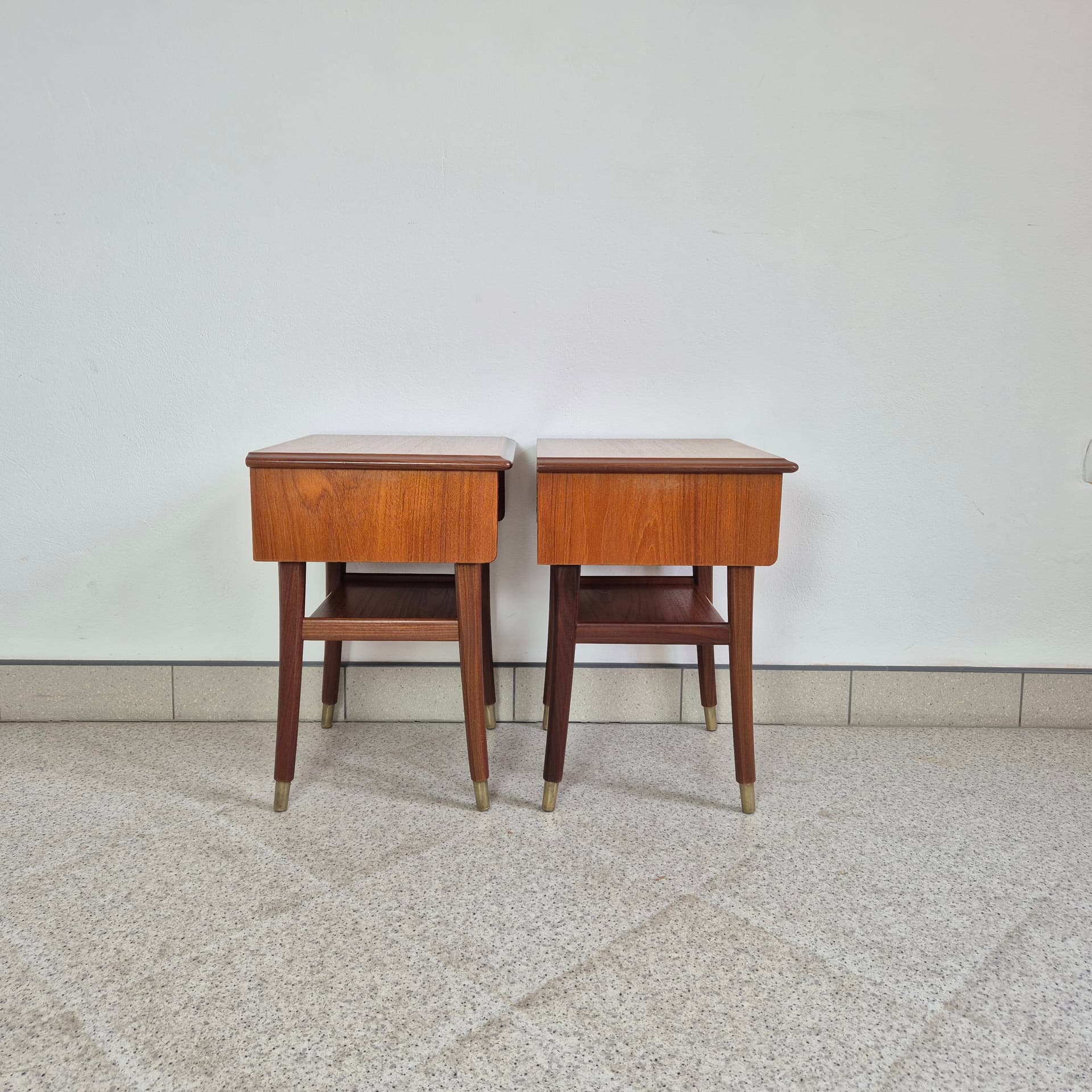 Para szafek nocnych, teak brązowy, Norwegia, lata 60. - 299901