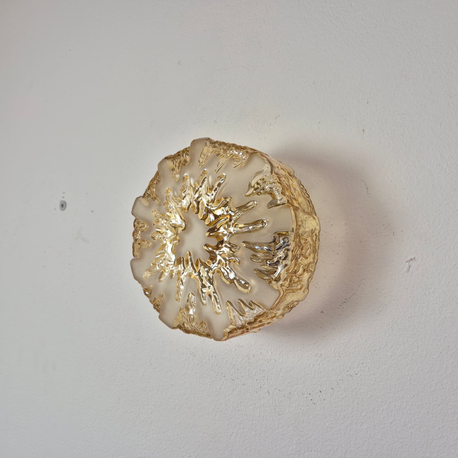 Ceiling Lamp Honsel, gold transparent glass, Germany, 1960s. - 299987