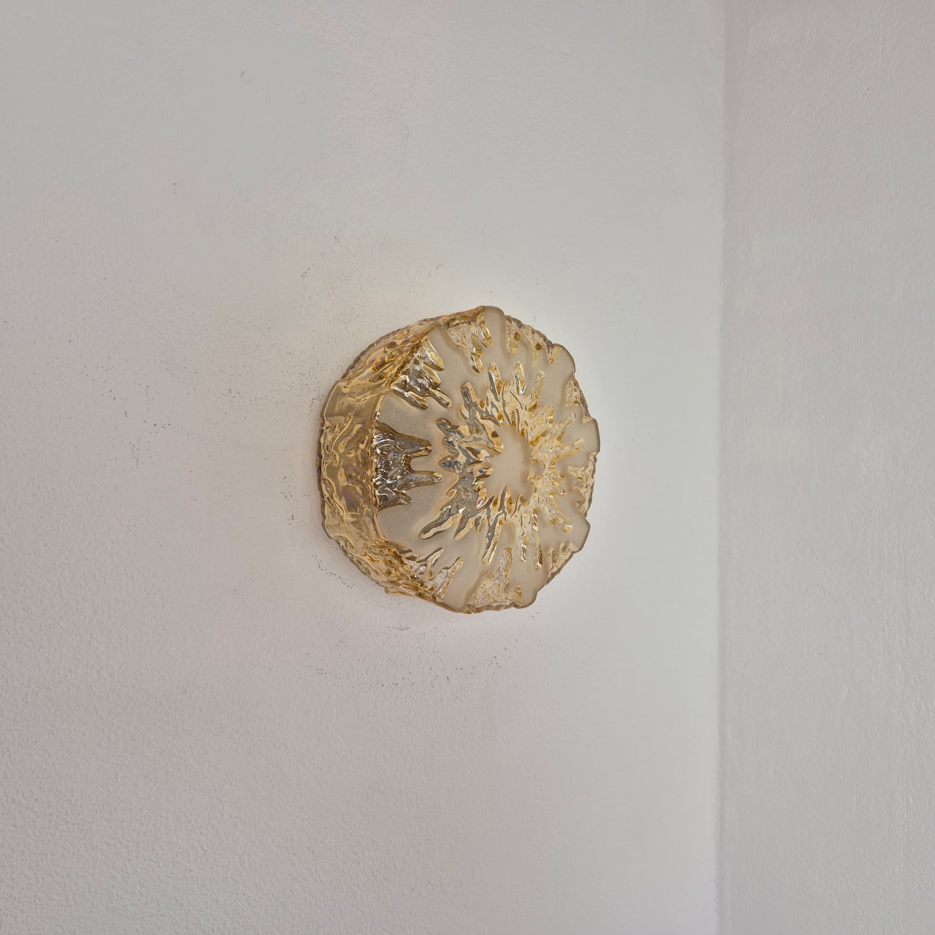 Ceiling Lamp Honsel, gold transparent glass, Germany, 1960s. - 299986