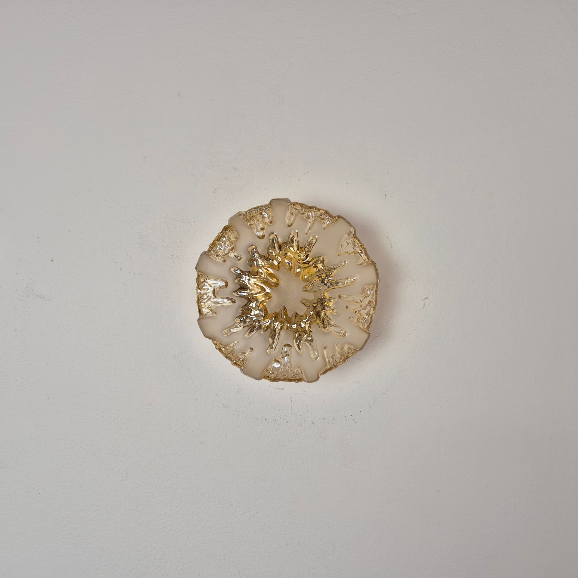 Ceiling Lamp Honsel, gold transparent glass, Germany, 1960s. - 299985