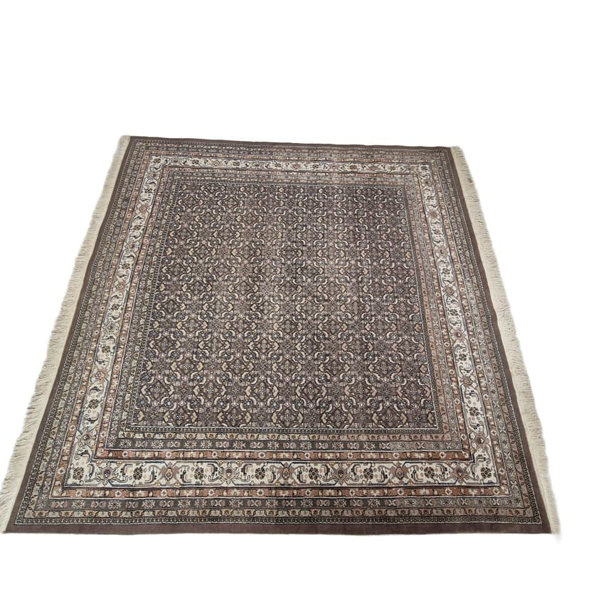 Dywan Herati 258x258 cm, brązowy, wełna, Iran, lata 60.
