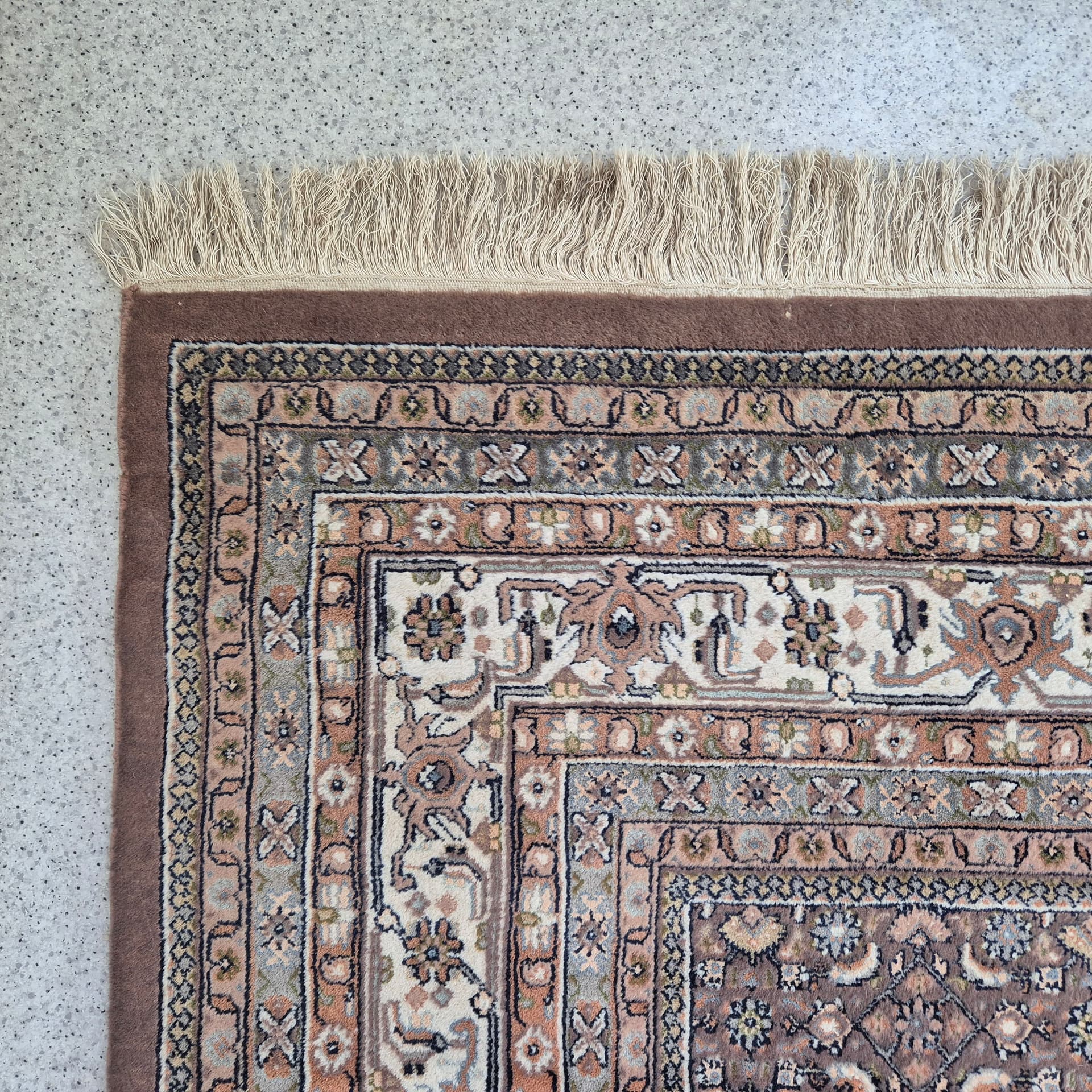 Dywan Herati 258x258 cm, brązowy, wełna, Iran, lata 60. - 299999