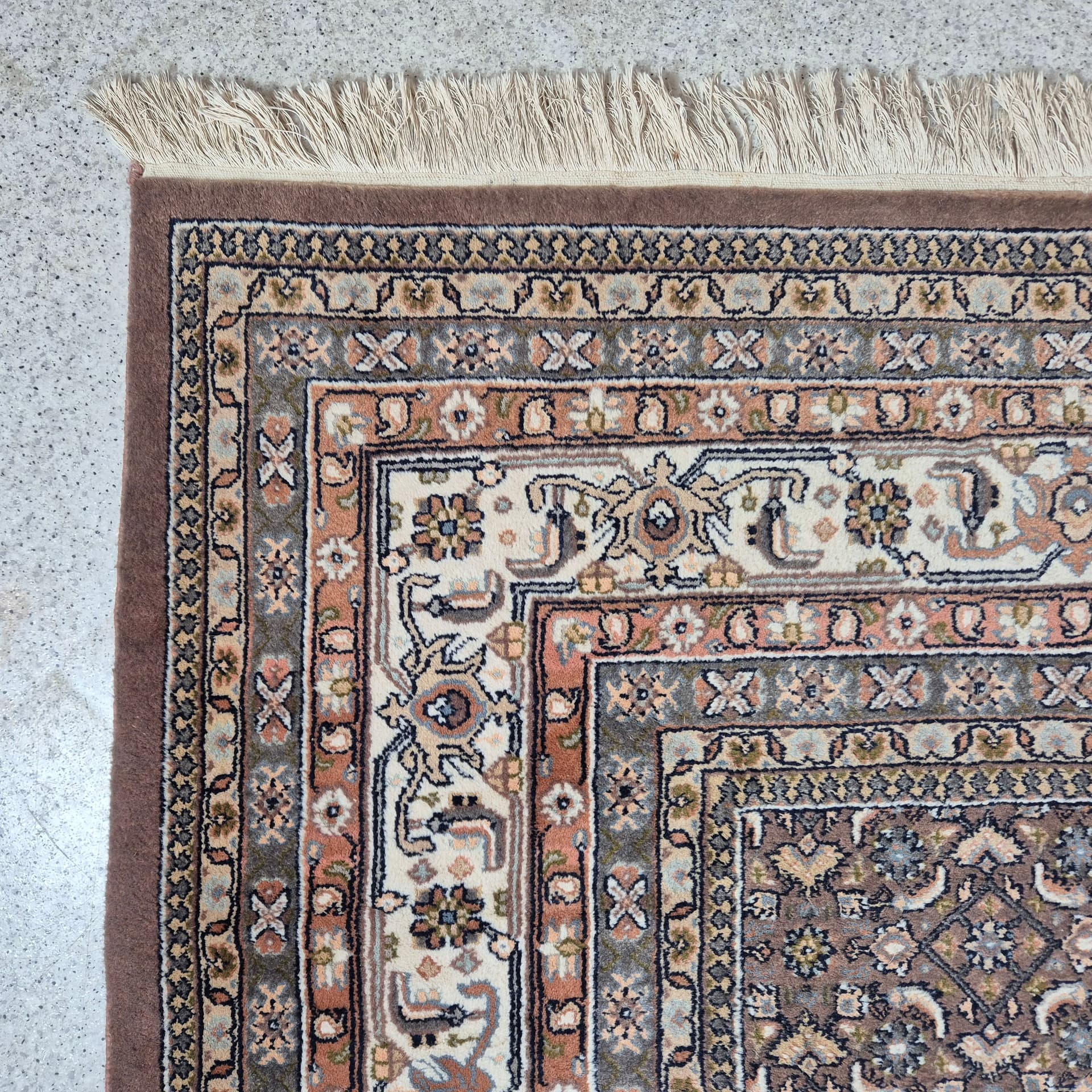Dywan Herati 258x258 cm, brązowy, wełna, Iran, lata 60. - 299998