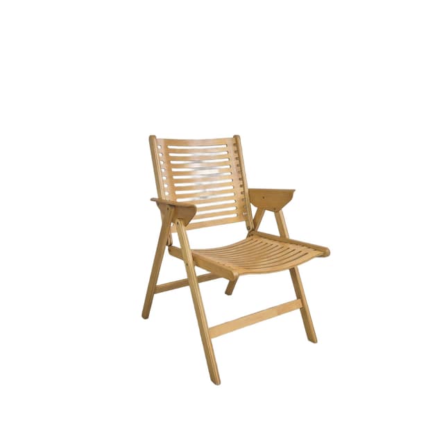 Folding chair Rex, brown beech plywood, by N. Kralj, Slovenia, 1950s. - DIMENSION