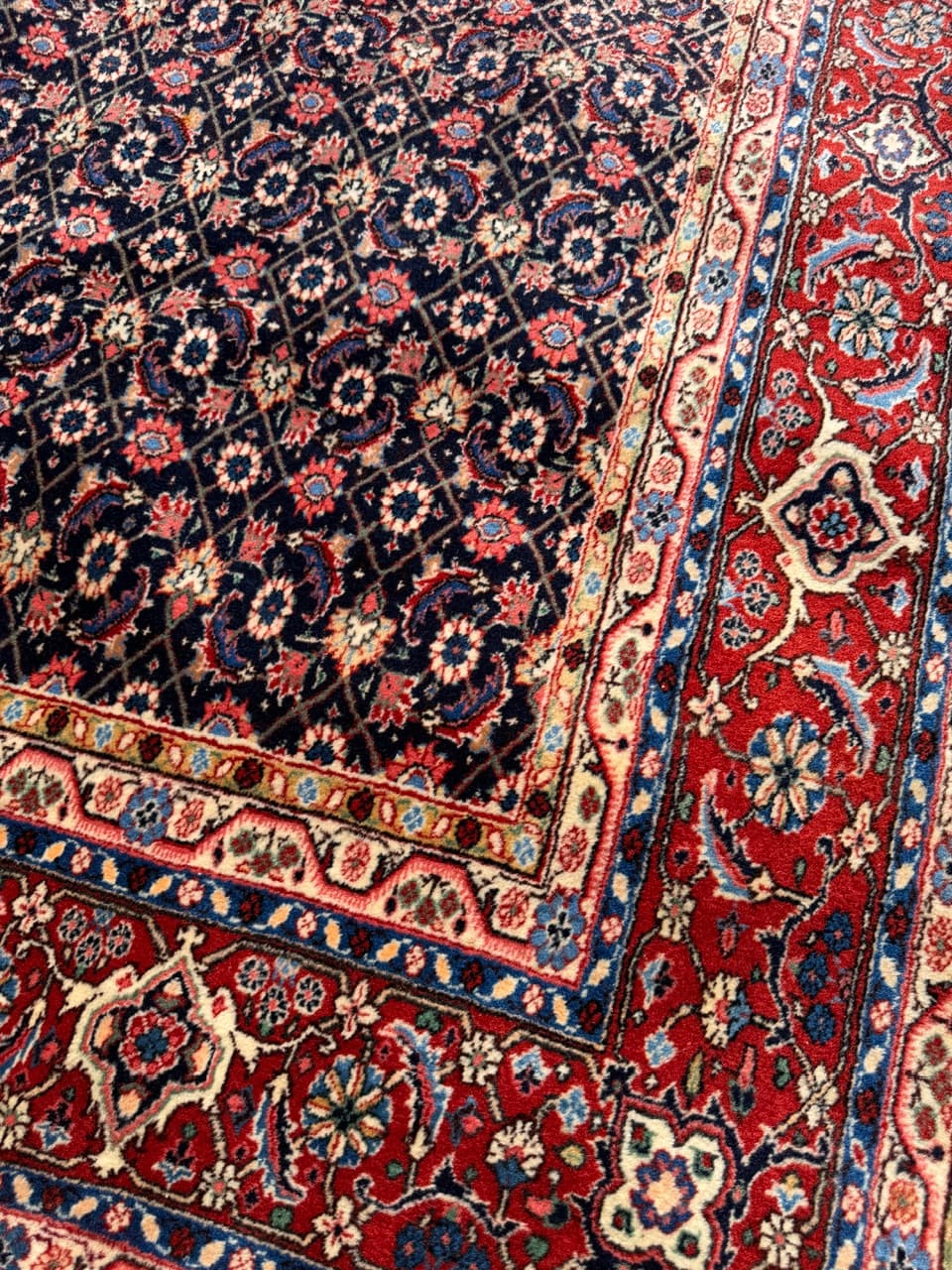 Dywan Bidjar, 315x205 cm, granatowy, wełna kaszmirowa, Iran - 300162