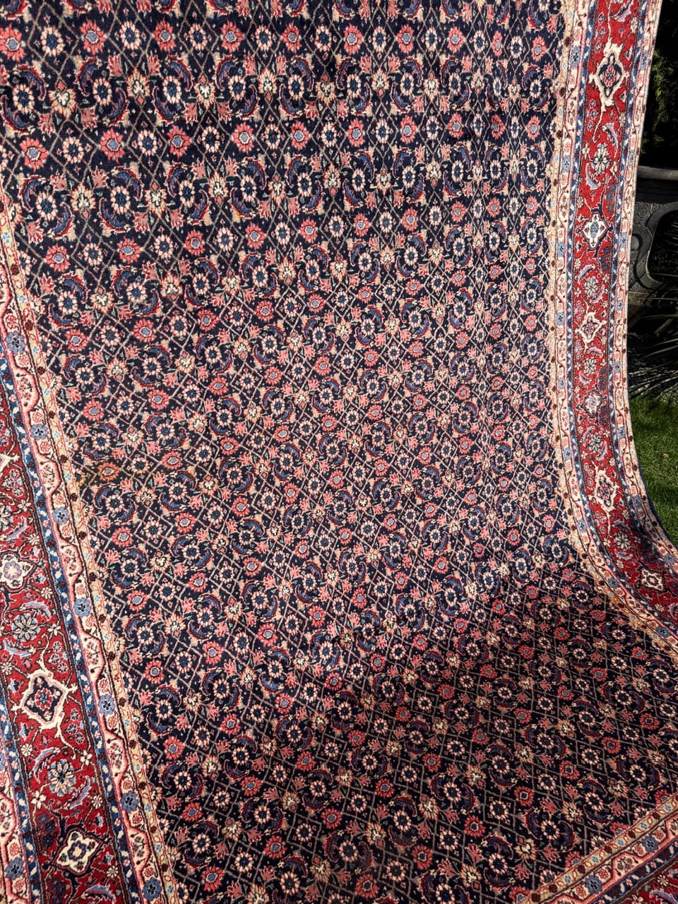 Dywan Bidjar, 315x205 cm, granatowy, wełna kaszmirowa, Iran - 300149
