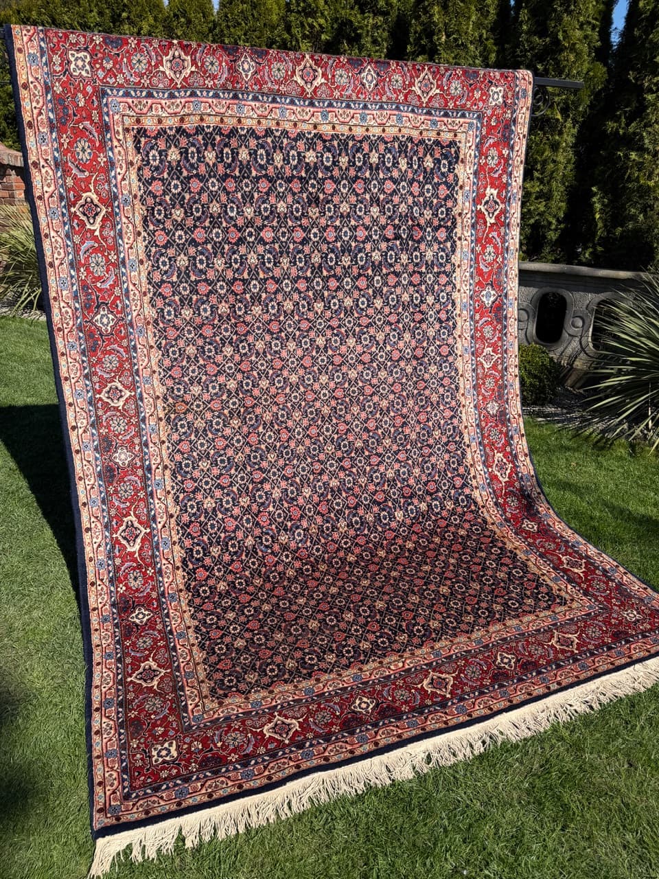 Dywan Bidjar, 315x205 cm, granatowy, wełna kaszmirowa, Iran - 300148