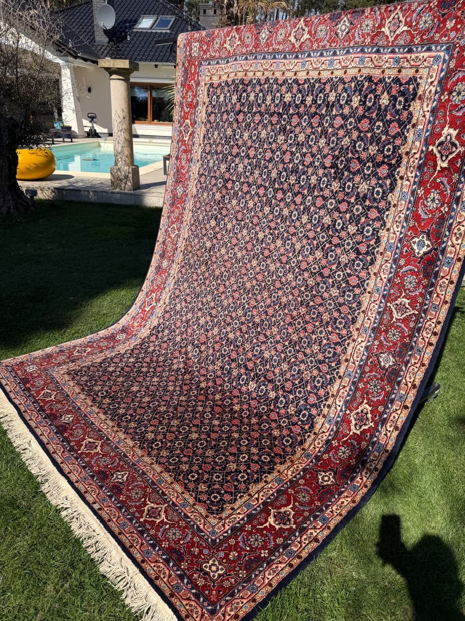 Dywan Bidjar, 315x205 cm, granatowy, wełna kaszmirowa, Iran - 300150