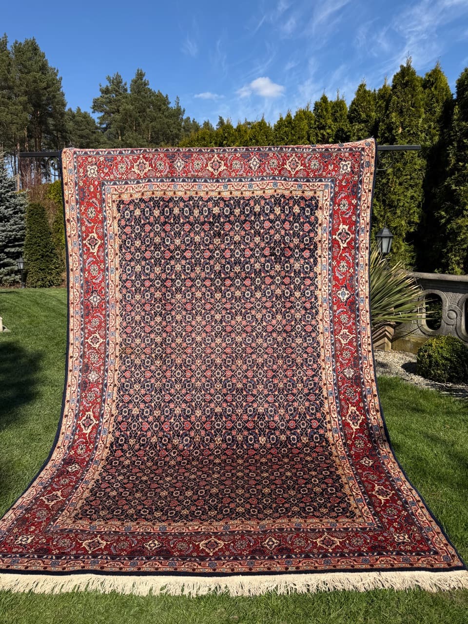 Dywan Bidjar, 315x205 cm, granatowy, wełna kaszmirowa, Iran - 300153