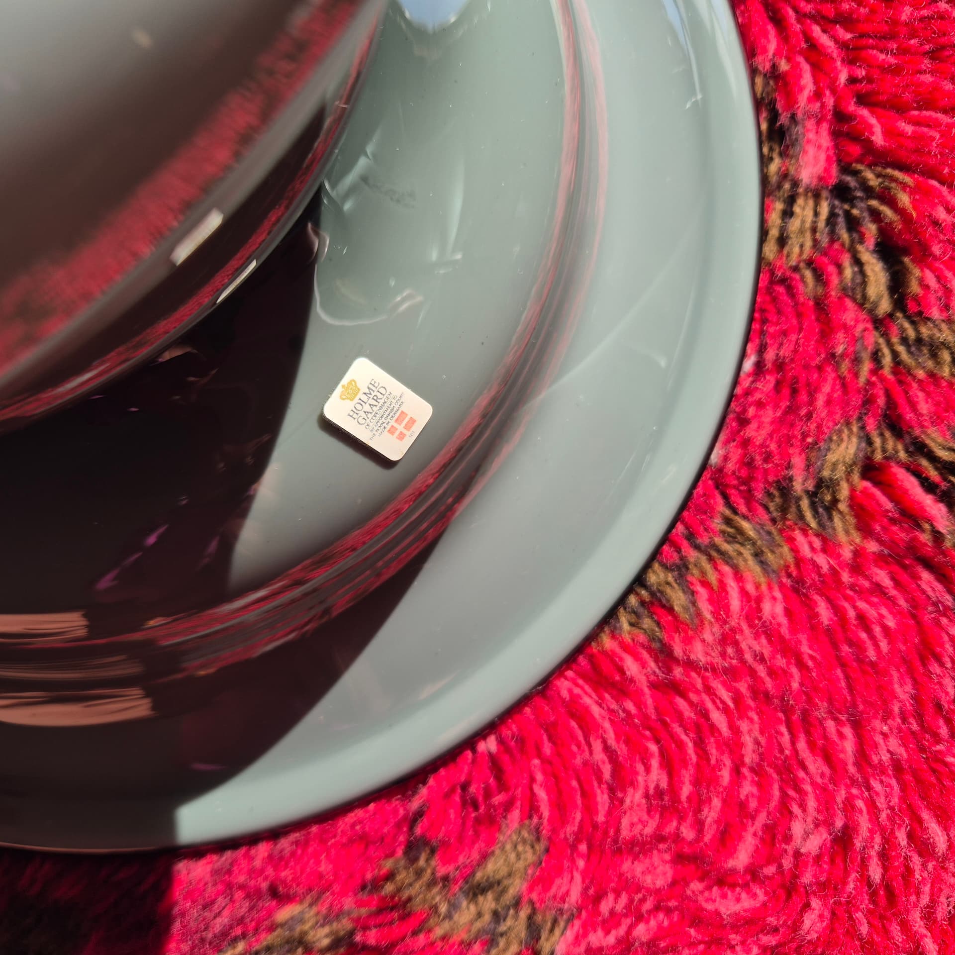 Pendant Lamp Bibliotek, green glass, by S. Werner, for Holmegaard, Denmark, 1970s. - 300485