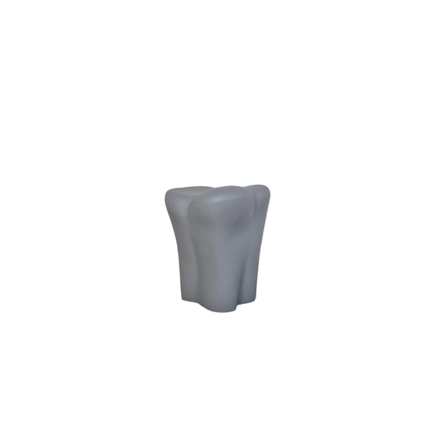 Stool The Tooth, grey plastic, by P. Starck, early 21st c.