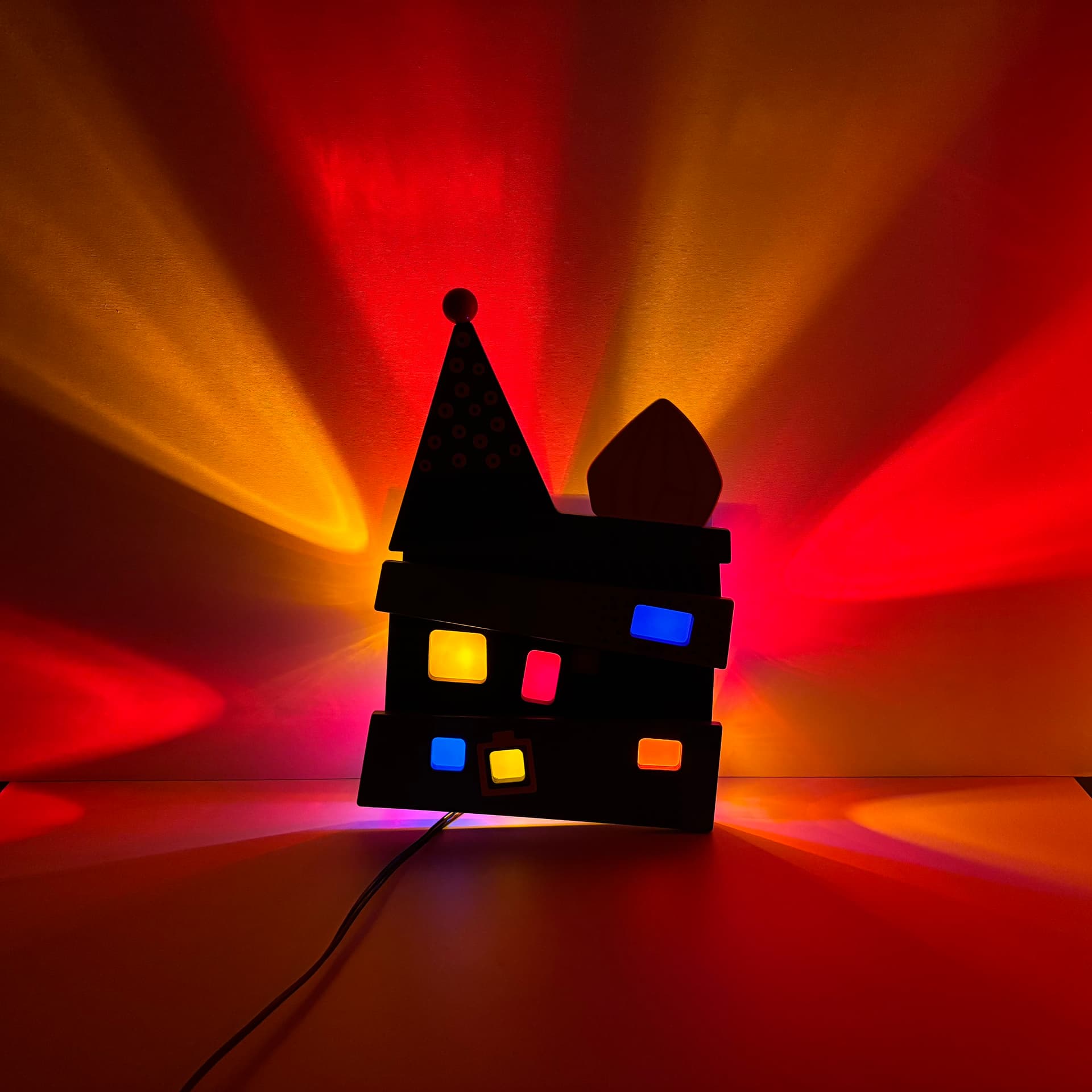 Wall Lamp Haba, blue, plywood, plastic, Germany, 1990s. - 300566