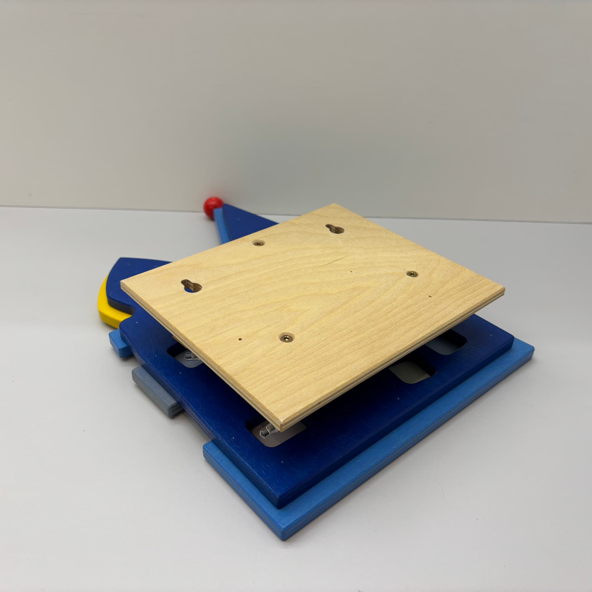 Wall Lamp Haba, blue, plywood, plastic, Germany, 1990s. - 300565