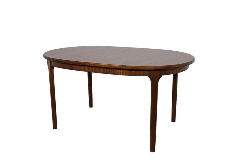 Stół rozkładany owalny, teak brązowoczerwony, McIntosh, Wielka Brytania, lata 60.