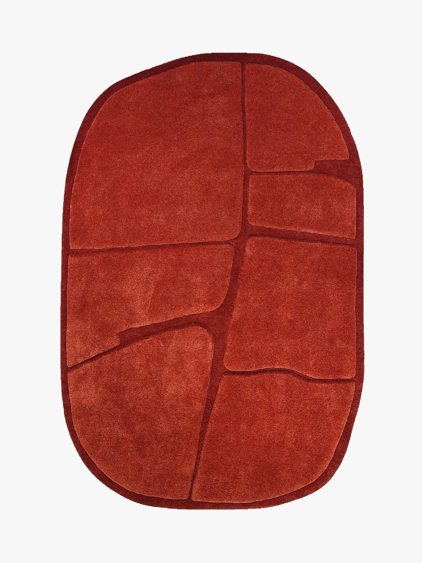 Dywan MASA 140cm x 200cm, wełna, czerwony, Tapis Atelier - 300684