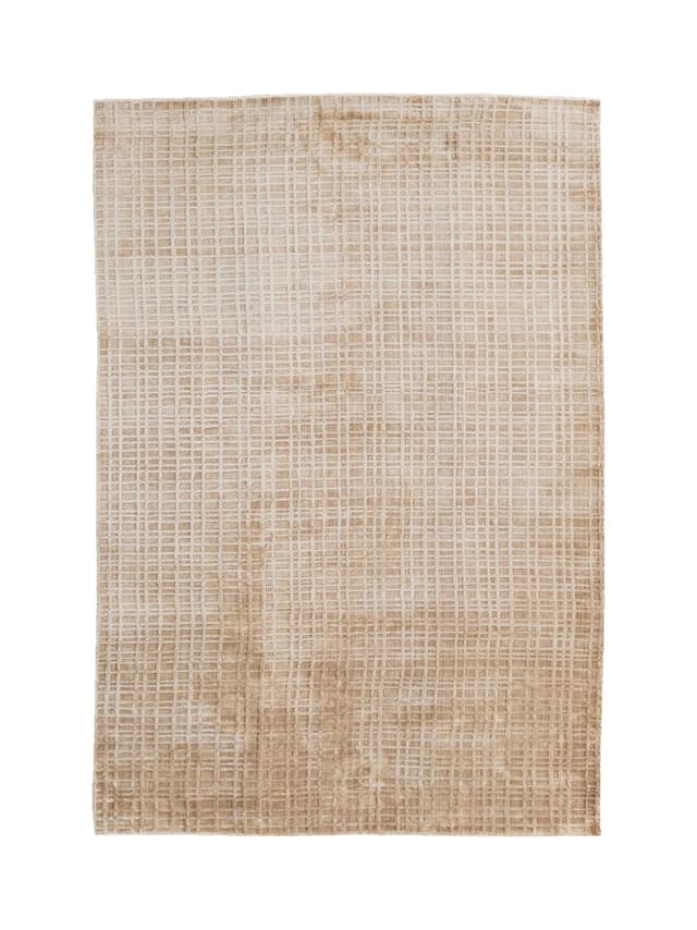 Rug ÉCLAIR 160cm x 240cm, tencel, beige, gold, Tapis Atelier - DIMENSION