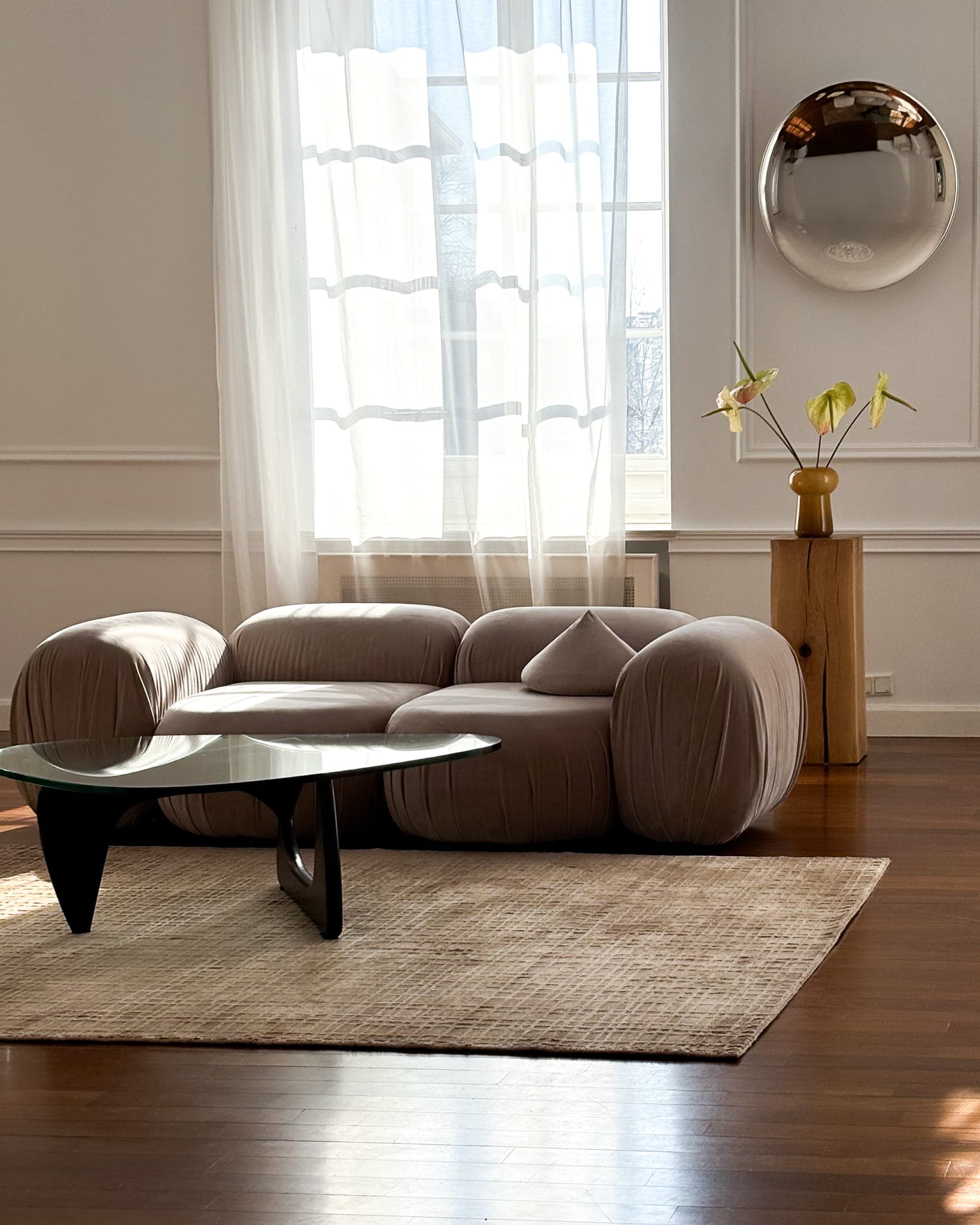 Dywan ÉCLAIR 200cm x 300cm, tencel, beżowy, złoty, Tapis Atelier - 300792