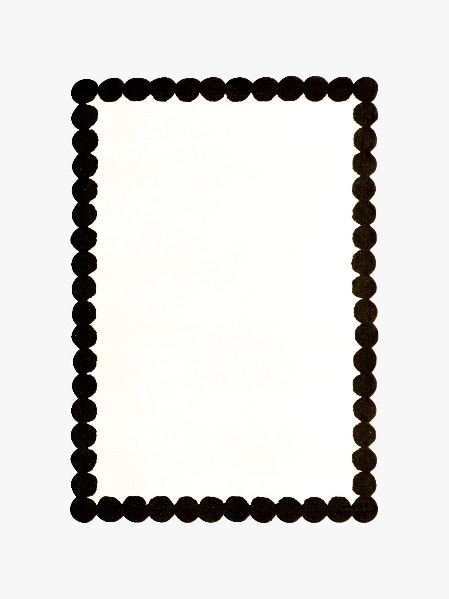 Dywan CORAIL 160cm x 240cm, wełna, biały, czarny, Tapis Atelier - 300814
